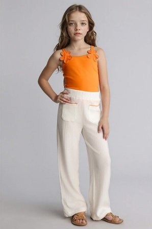 DeFacto Wıde Leg Bürümcük Pantolon Kız Çocuk H4516A826SMER91
