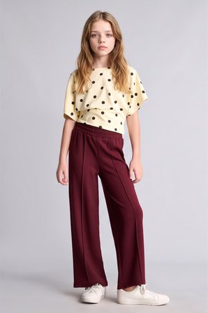 DeFacto Beli Lastikli Önü Dikişli Wide Leg Modal Eşofman Altı Kız Çocuk I2267A826AUBR170