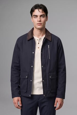 Regular Fit Polo Yaka Cepli Kadife Yaka Fermuarlı Astarlı Mont