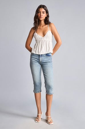 Mavi Kapri Jean Pantolon