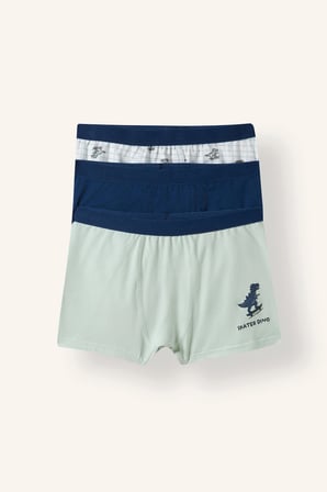Ayı Baskılı Penye 3'lü Boxer Erkek Çocuk