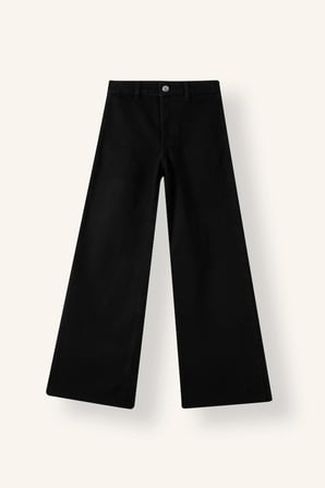 Flare Fit Geniş Paça Jean Pantolon Kız Çocuk