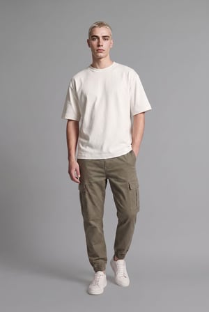 DeFacto Regular Fit Beli Bağcıklı Kargo Cepli Jogger Pantolon F4681AX26AUKH401