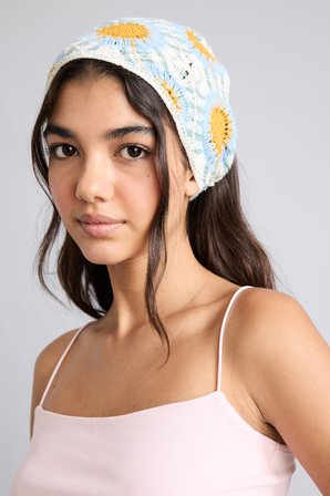 DeFacto Kadın Çiçekli Örme Bandana I6818AX26SMGN200