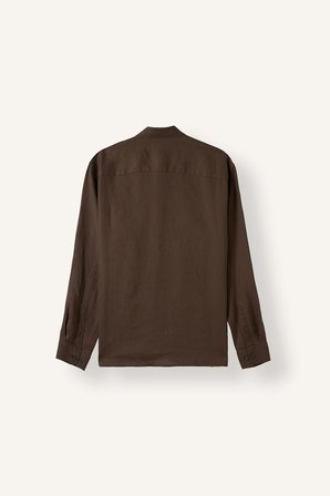 DeFacto %100 Keten Regular Fit Polo Yaka Basic Uzun Kollu Gömlek C1825AX26SMBN151