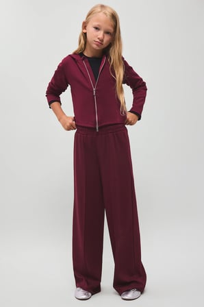 DeFacto Beli Lastikli Önü Dikişli Wide Leg Modal Eşofman Altı Kız Çocuk I2267A826AUBR170