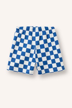 DeFacto Regular Fit Beli Bağcıklı Dama Desenli Kalın Kumaş Şort Erkek Bebek I6212A526HSIN176