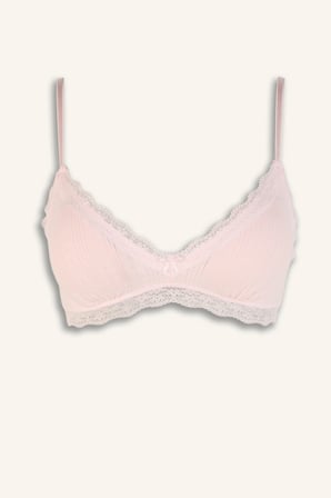 Dantel Detaylı Çıkarılabilir Pedli Balensiz Bralet