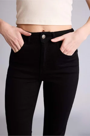 DeFacto Normal Bel Crop Gabardin Pantolon H2626AX26SMBK81
