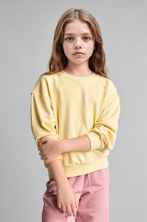 DeFacto Relax Fıt Basic Sweatshırt Kız Çocuk E6842A826AUYL487