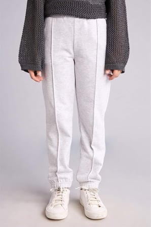 DeFacto Pamuklu Esnek Belli Jogger Fıt Eşofman Altı Kız Çocuk X9036A626AUGR400