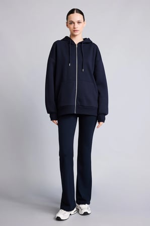 Pamuklu Oversıze Kapüşonlu Kalın Kumaş Sweatshirt