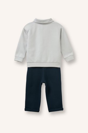 DeFacto Polo Yaka Uzun Kollu Üst Geniş Paça Alt 2'li Takım Erkek Bebek I0275A526AUGR91