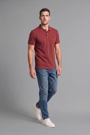 %100 Pamuk Regular Fit Pike Kısa Kollu Logolu Basic Polo Tişört