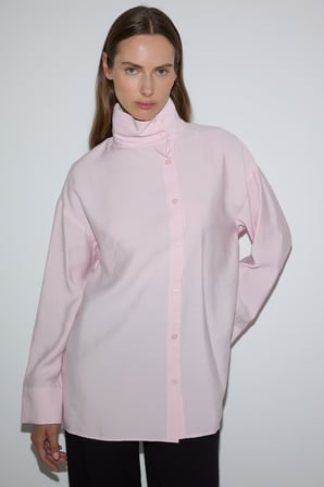 DeFacto Regular Fıt Modal Uzun Kollu Açık Pembe Tunik H9044AX26AUPN645
