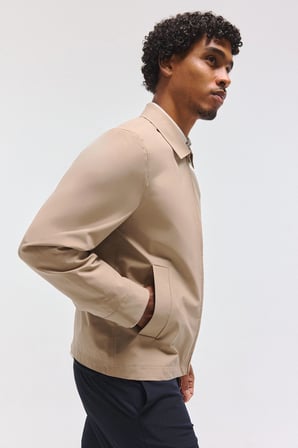 Su İtici Slim Fit Fermuarlı Gömlek Yaka Mont