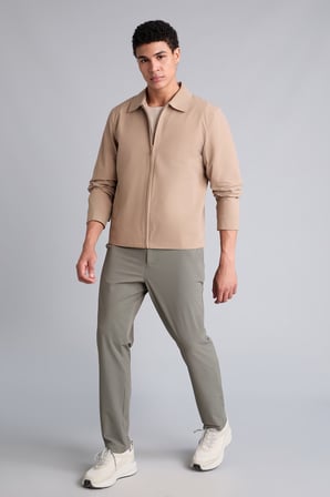 Su İtici Slim Fit Fermuarlı Gömlek Yaka Mont