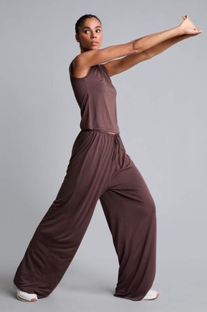 Wıde Leg Standart Paça Standart Boy Modal Sporcu Pantolon