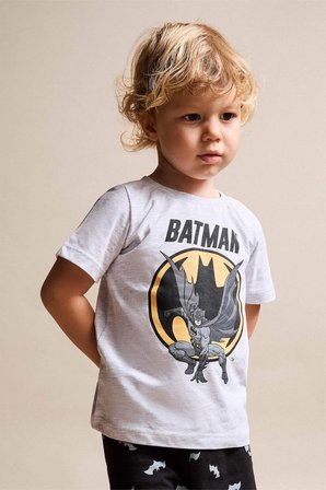 DeFacto Batman Lisanslı 2'li Pijama Gri Melanj Takımı Erkek Bebek H8147A526HSGR400