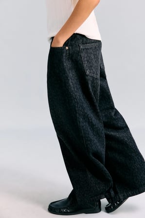 90's Wıde Leg Geniş Paça Jean Pantolon Kız Çocuk