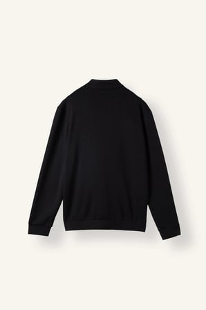 Defacto F2821AXBK81 Siyah Regular Fıt Dik Yaka Yarım Fermuarlı Sweatshirt