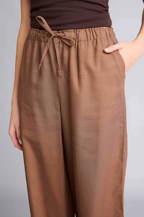 DeFacto Wıde Leg Keten Karışımlı Pantolon E1981AX26SMBN534