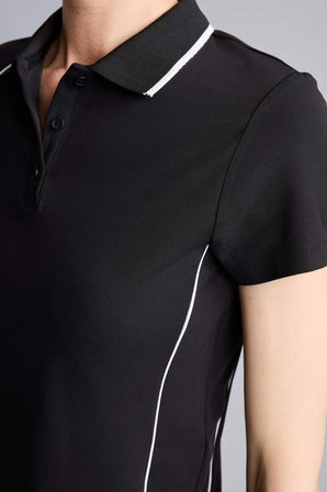 DeFacto Slım Fıt Sporcu Kısa Kollu Siyah Polo Tişört G5255AX26SMBK81