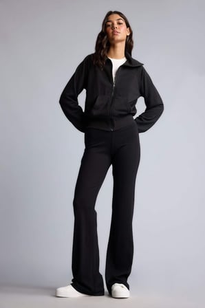 DeFacto Flare Fit Ribana Pantolon E0628AX26AUBK81