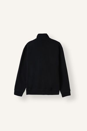 DeFacto Regular Fit Dik Yaka Selanik Kumaş Fermuarlı Basic Hırka H4047AX26AUBK81