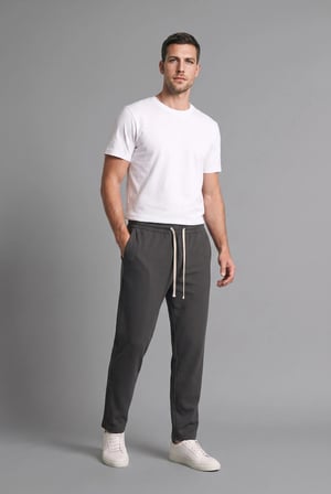Defacto F0309AXAR138 Antrasit Regular Fit Beli Bağcıklı Düz Paça Cepli Eşofman Altı