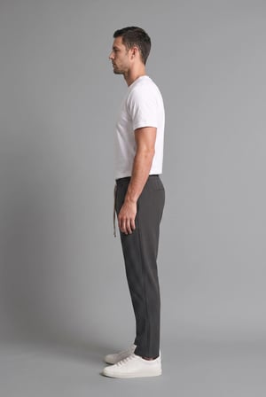 Defacto F0309AXAR138 Antrasit Regular Fit Beli Bağcıklı Düz Paça Cepli Eşofman Altı