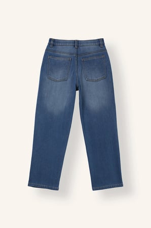 Wide Fit Normal Bel Geniş Kalıp Geniş Paça Jean Pantolon Erkek Çocuk