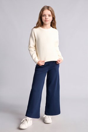 DeFacto Beli Bağcıklı Wide Leg Eşofman Altı Kız Çocuk I2264A826AUNV244