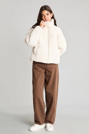 Regular Fit Dik Yaka Şişme Mont