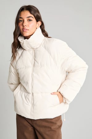 Regular Fit Dik Yaka Şişme Mont