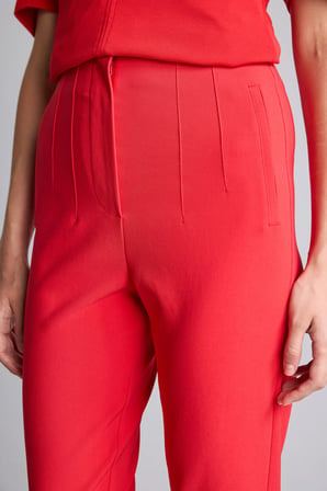 Carrot Fıt Fermuarlı Yüksek Bel Dar Paça Crop Pantolon