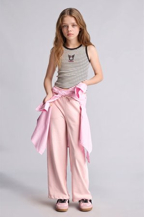 DeFacto Beli Bağcıklı Wide Leg Eşofman Altı Kız Çocuk I2264A826AUPN130