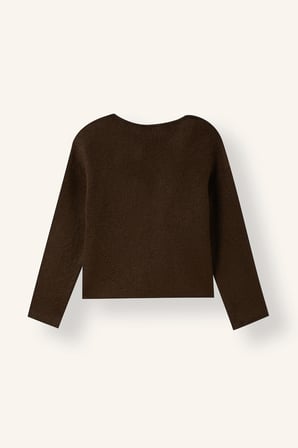 Regular Fit Bisiklet Yaka Fiyonk Detaylı Basic Hırka