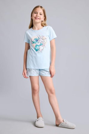 DeFacto %100 Pamuk Pijama Takımı Dinozor Baskılı Uzun Kollu Üst Beli Lastikli Uzun Alt Erkek Bebek E6241A826SMBE773