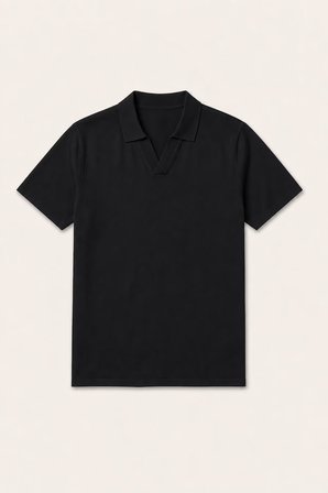 DeFacto Regular Fit Düğmesiz Resort Yaka Kısa Kollu Basic Polo Tişört H5218AX26AUBK81