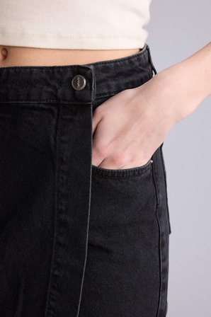 DeFacto Normal Bel Jean Şort H0633AX26SMNM40