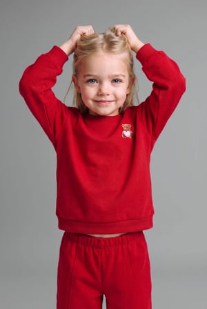 DeFacto Bisiklet Yaka Ayıcık Aplikeli Sweatshirt Kız Bebek I1716A526AURD70