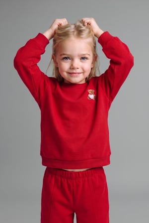 DeFacto Bisiklet Yaka Ayıcık Aplikeli Sweatshirt Kız Bebek I1716A526AURD70