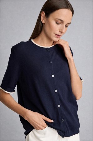 DeFacto Regular Fit Bisiklet Yaka Düğmeli Dokulu Triko Basic Hırka H1289AX26AUNV235
