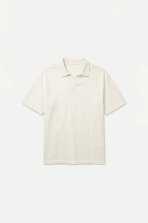 DeFacto %100 Pamuk Relax Fıt Kısa Kollu Ekru Polo Tişört H4589AX26AUER105