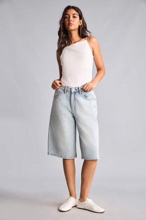 DeFacto %100 Pamuk Cepli Jean Bermuda Şort I6755AX26HSNM39