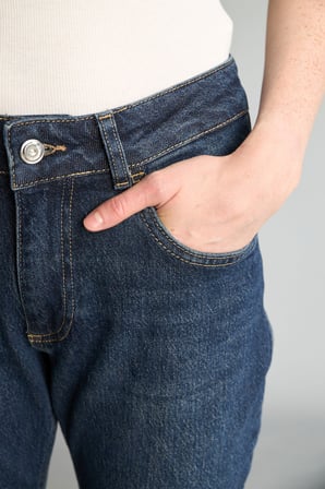 Bootcut Orta Bel Çan Paça Jean Pantolon