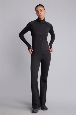 DeFacto Esnek Kumaş Fermuarlı Reglan Kol Fitted Dik Yaka Sporcu Hırka H5287AX26AUBK81
