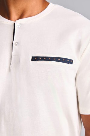 DeFacto %100 Pamuk New Regular Fıt Kısa Kollu Bisiklet Yaka 2'li Pijama Takımı H7426AX26AUER105
