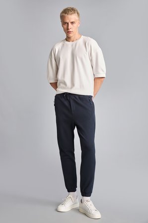 DeFacto Slim Fit Bağcıklı Fermuar Cepli Pike Jogger Eşofman Altı D5258AX26AUNV64